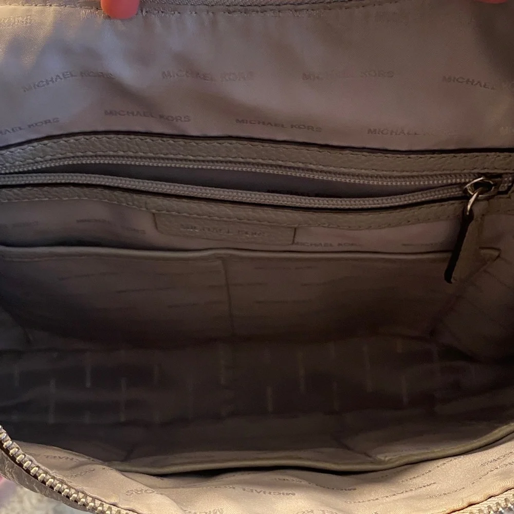 Michael Kors Gray Leather Hobo Bag